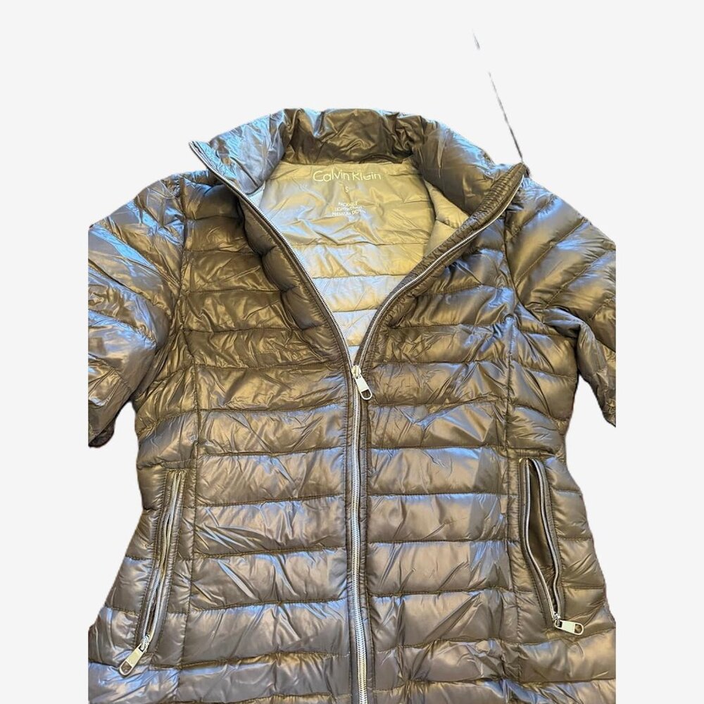 Calvin Klein Packable Fitted Puffer Jacket, Steel Grey - Picture 5 of 11